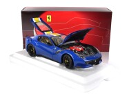 Ferrari F12 TDF Azzurro Dino ohne Kunstleder Basis 1:18 - BBR Models BBR182100A1